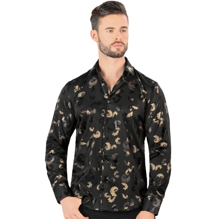 Camisa Negra Modern Fit Montero 0806