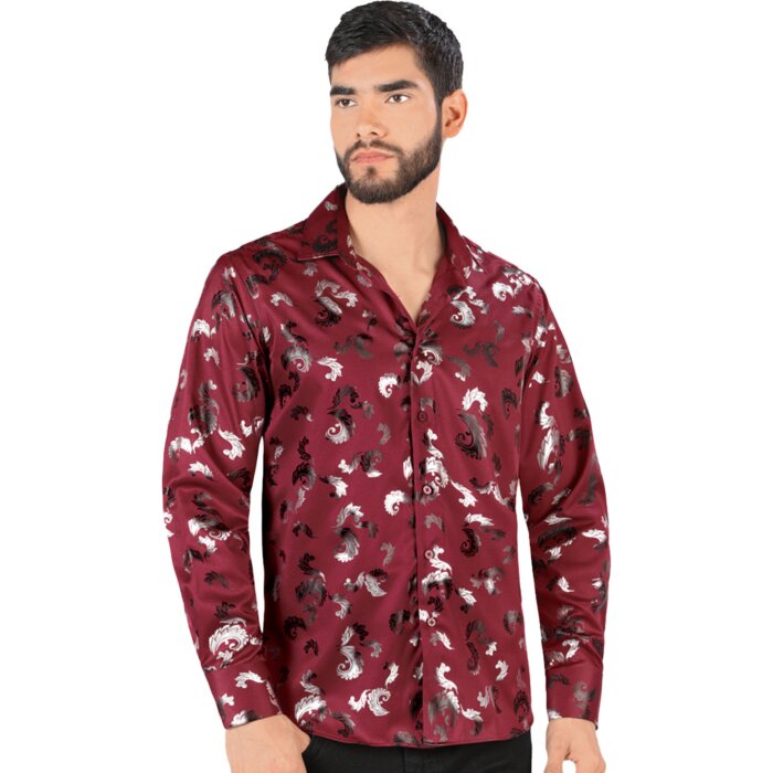 Camisa Vino Modern Fit Montero 0806