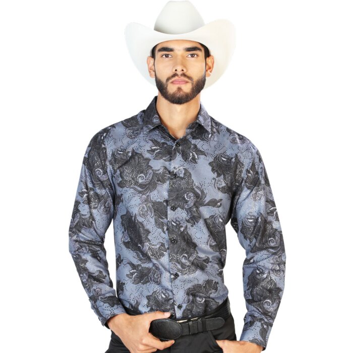 Camisa Fina El Señor De Los Cielos 43775 Negra