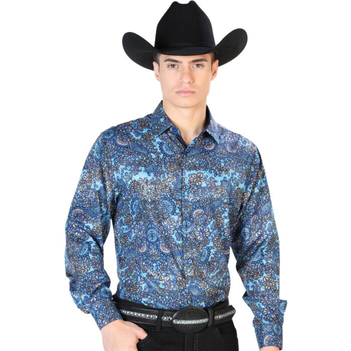 Camisa Azul Fina El Señor De Los Cielos 43859