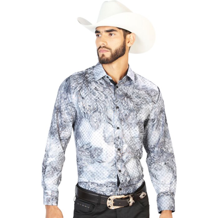 Camisa Fina Gris El Señor De Los Cielos 43862
