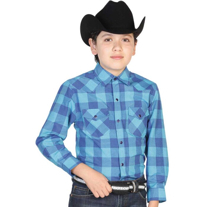 Camisa Vaquera De Niño A Cuadros El General 42560 Azul