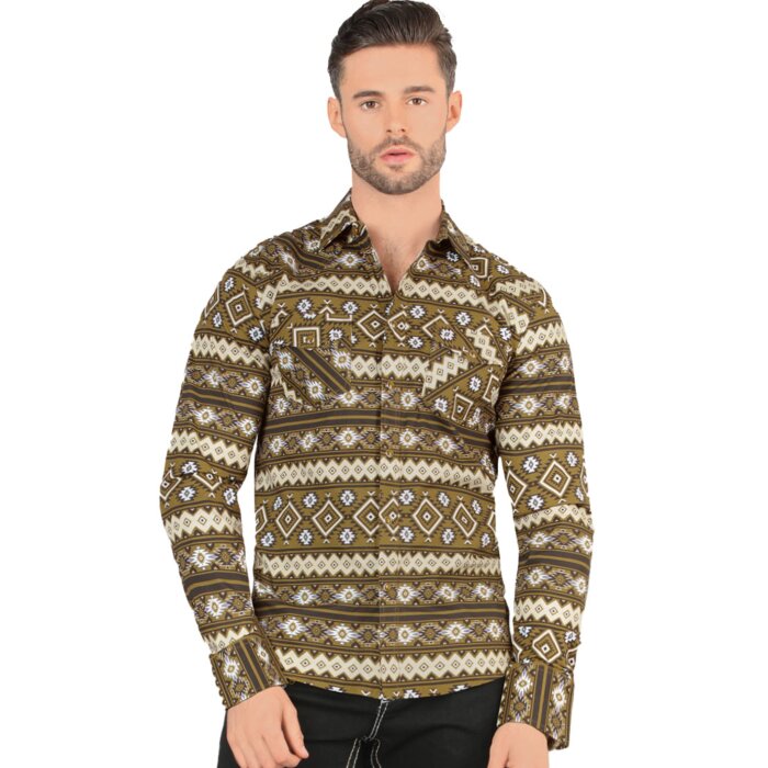Camisa Manga Larga Casual Camel Montero 3005