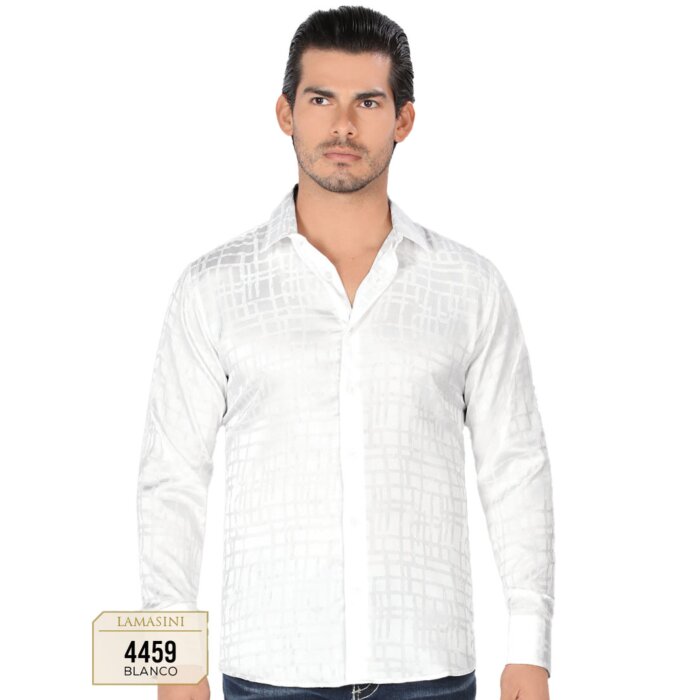Camisa Blanca Modern Fit Moda Lamasini 4459