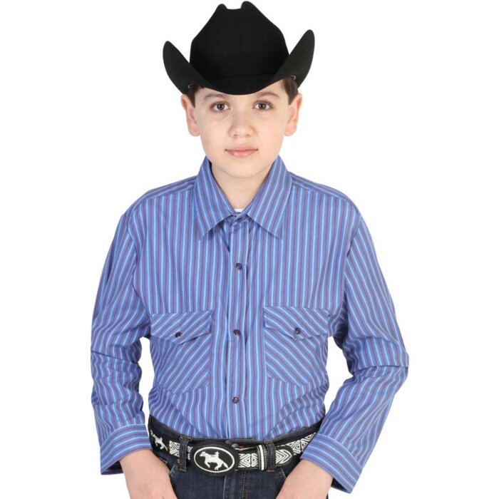 CAMISA VAQUERA AZUL PARA NIÑO EL GENERAL 2019-63