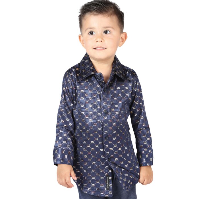 Camisa Navy-Gold De Vestir Para Niño El General 44566