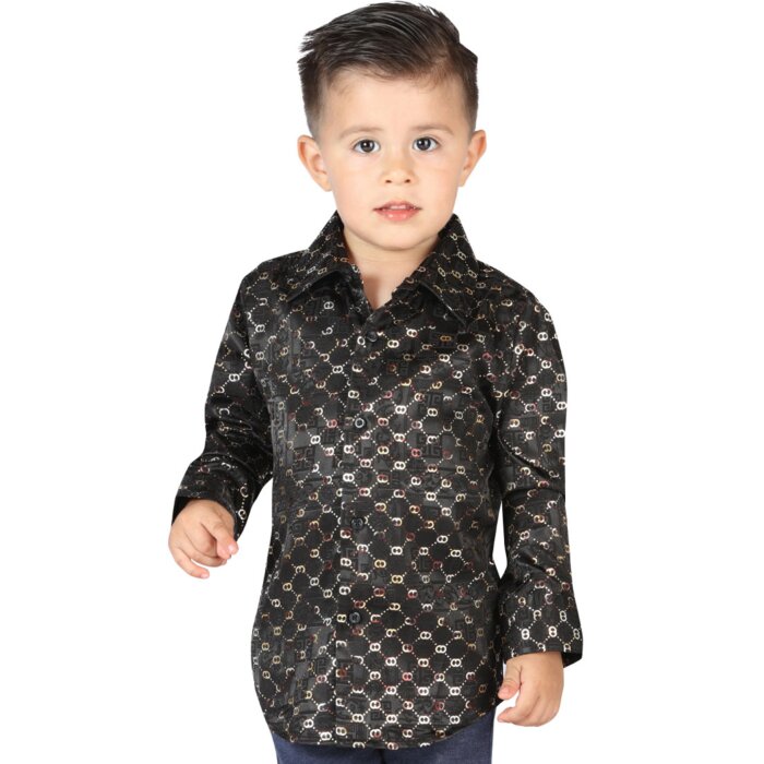 Camisa Negro-Oro De Vestir Para Niño El General 44567