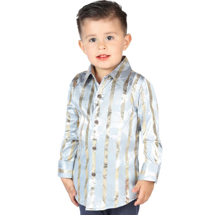 Camisa Grey Rallas Oro Para Niño El General 44586
