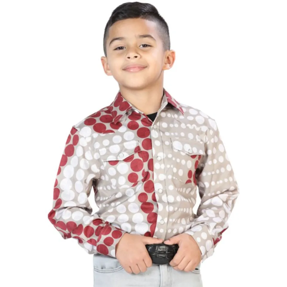 Camisa Casual De Niño Color Taupe 44075