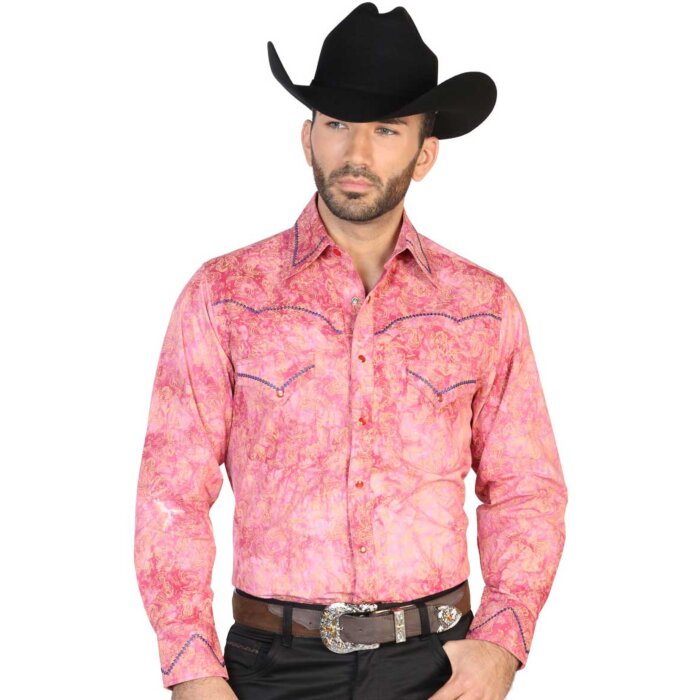 CAMISA ROJA VAQUERA ESTAMPADA Y BORDADA EL GENERAL 2019-141