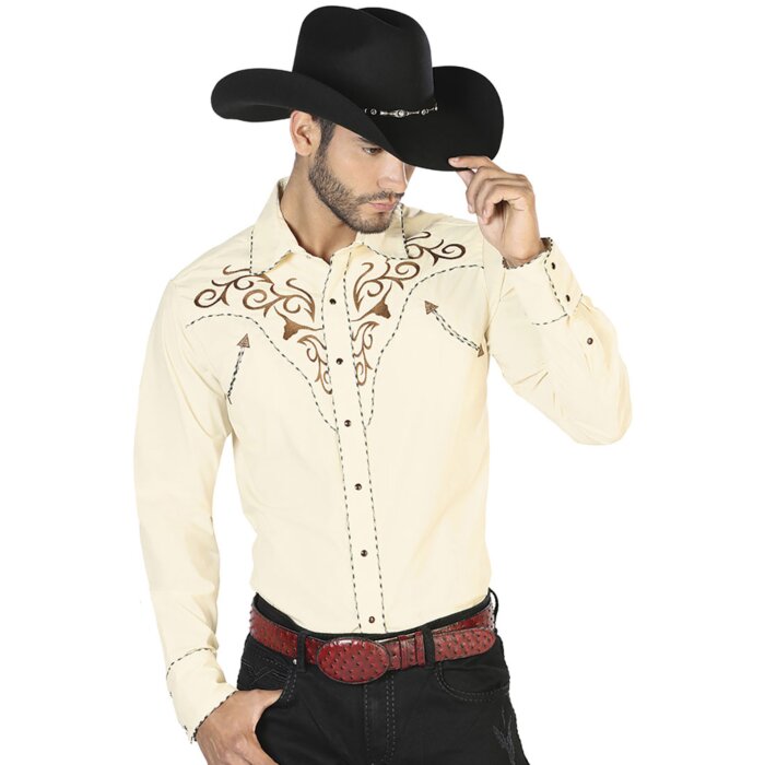 Camisa Vaquera Beige El Señor De Los Cielos 42890