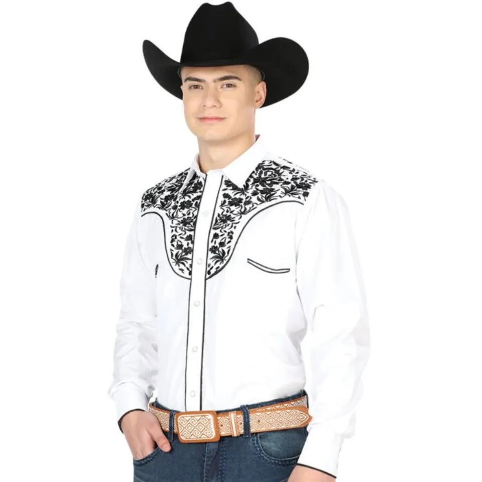 Camisa Vaquera El Señor De Los Cielos 43300 Blanca