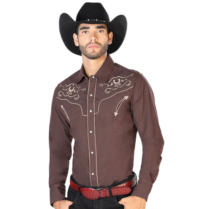 Camisa Vaquera El Señor De Los Cielos 42943 Café