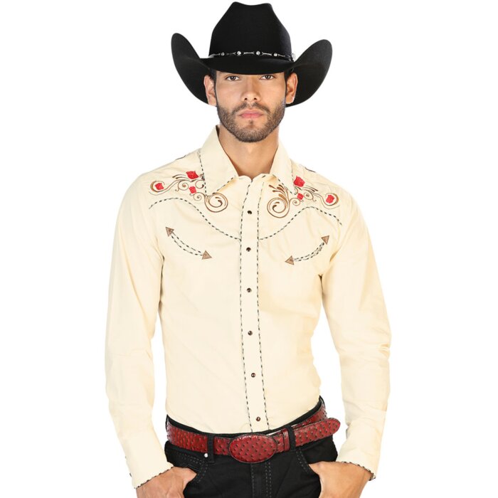 Camisa Vaquera Beige El Señor De Los Cielos 42942