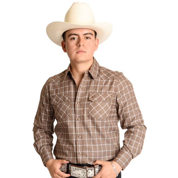 Camisa Vaquera De Cuadros Color Beige WD 11-901