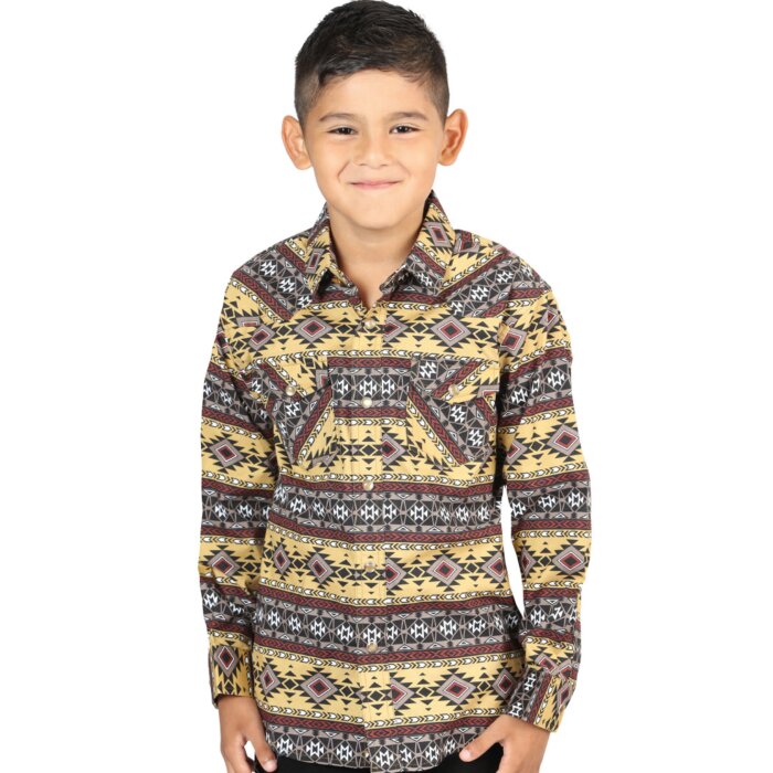 Camisa Color Amarillo Vaquera Para Niño El General 44412