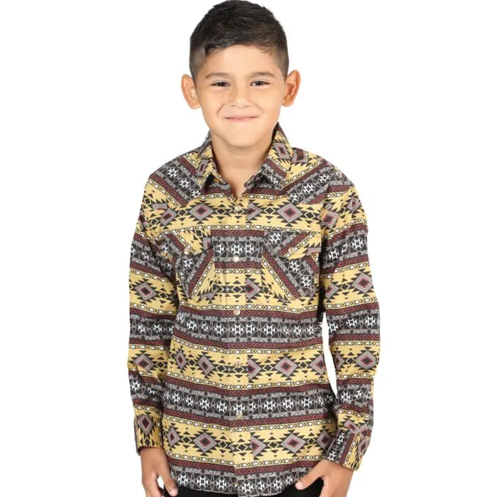 Camisa Color Amarillo Vaquera Para Niño El General 44412