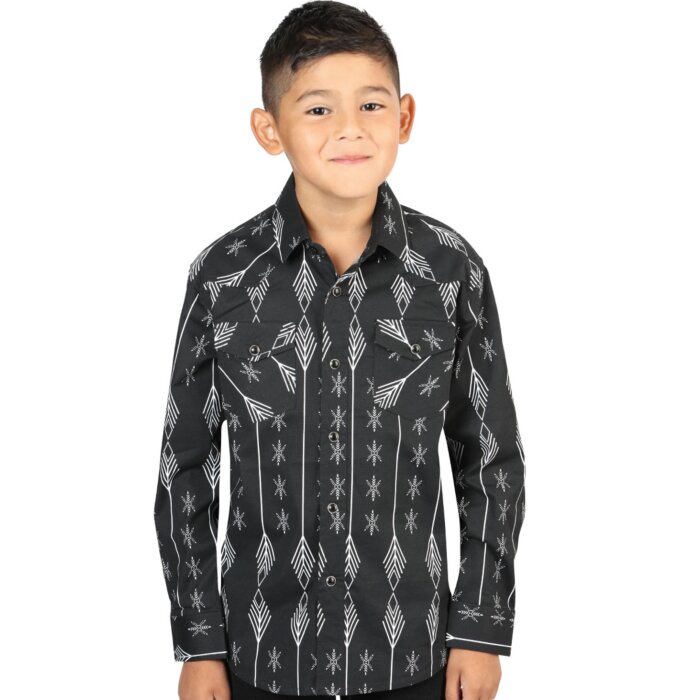 Camisa Color Negro Vaquera Para Niño El General 44439