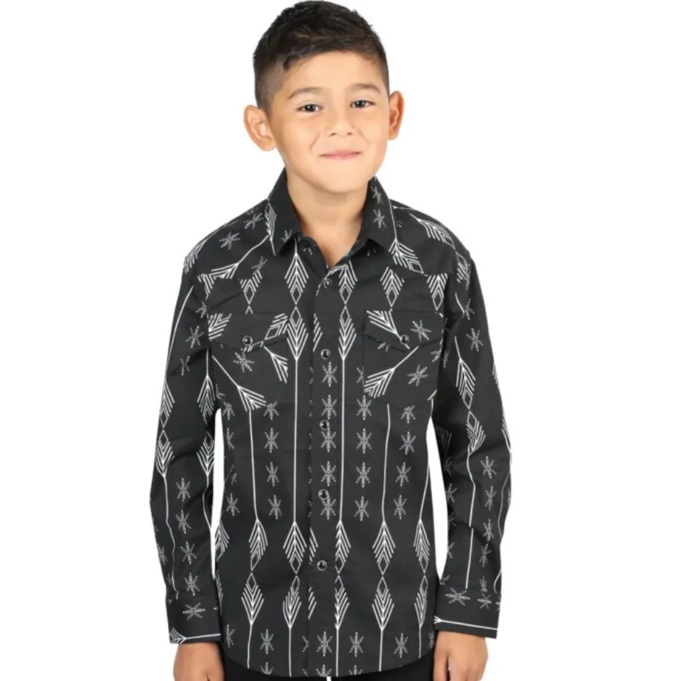 Camisa Color Negro Vaquera Para Niño El General 44439