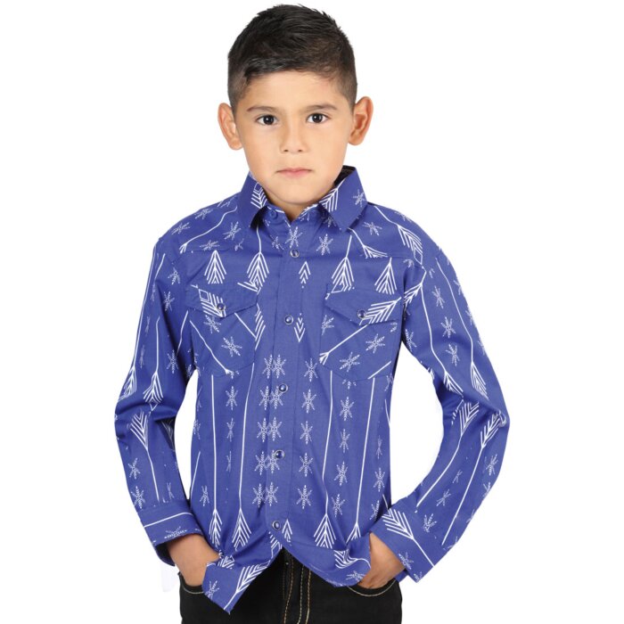 Camisa Color Vaquera Para Niño El General 44440 Azul