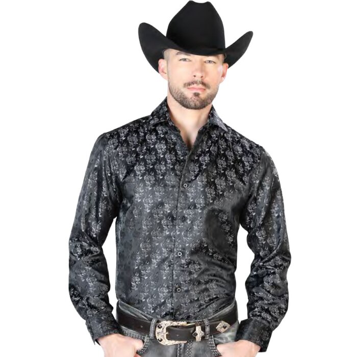Camisa Jacquard Centenario Negra 43758