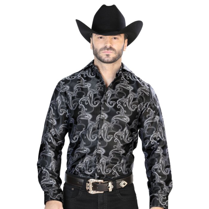 Camisa Jacquard Centenario 43754 Negra