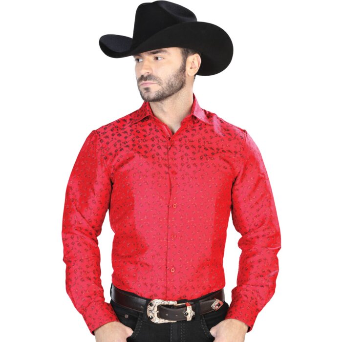 Camisa Jacquard Roja Centenario 43765