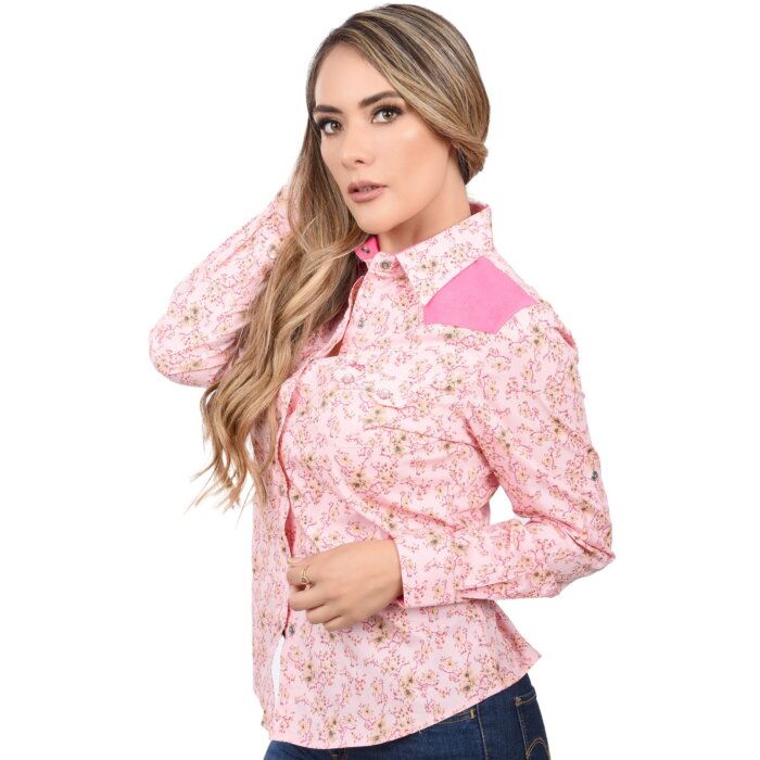 Blusa Vaquera Floreada Rosa WD 11-542