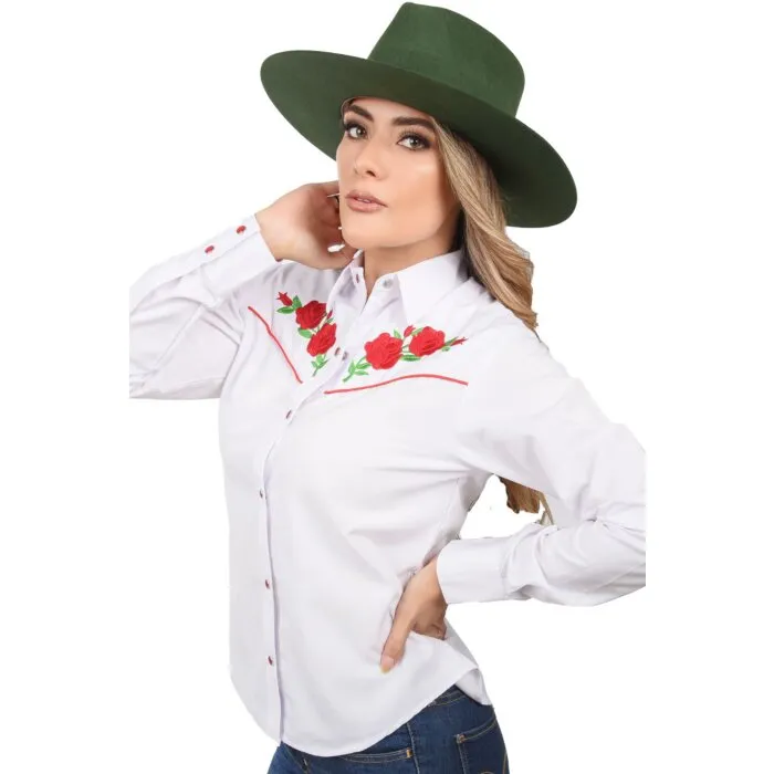 Blusa Vaquera Bordada Blanca WD 11-548