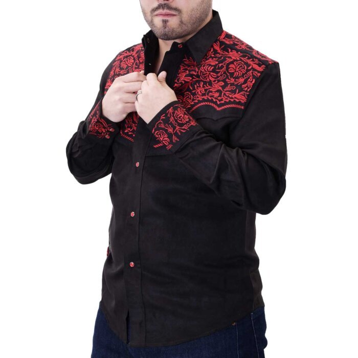Camisa Vaquera Gamuza Bordada WD Boots 808