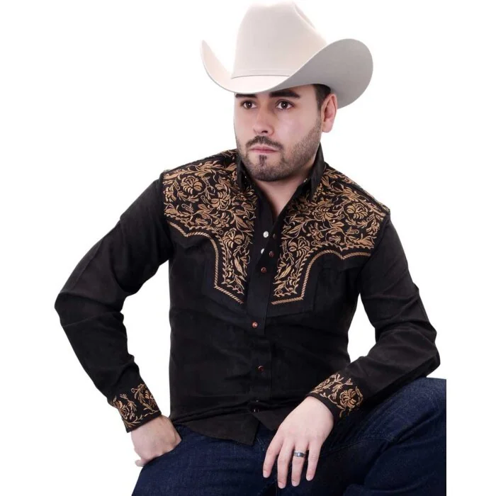 Camisa Vaquera Gamuza Bordada WD Boots 809
