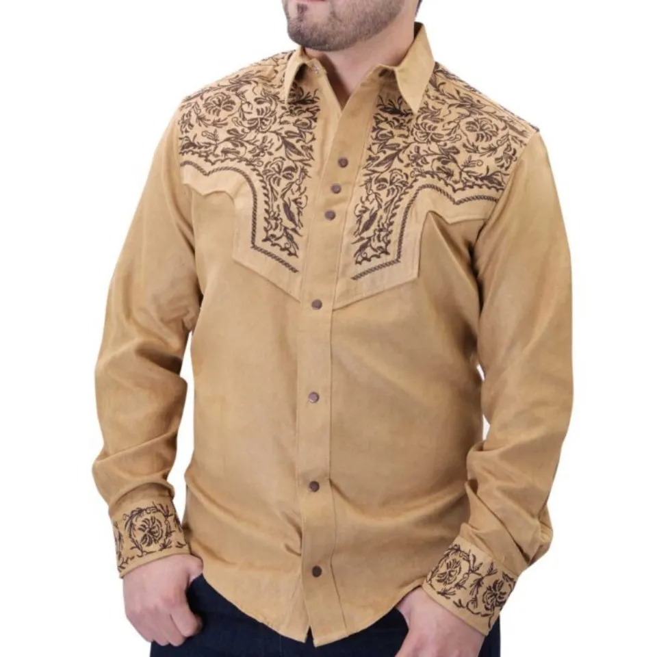 Camisa Vaquera Gamuza Bordada WD Boots 812