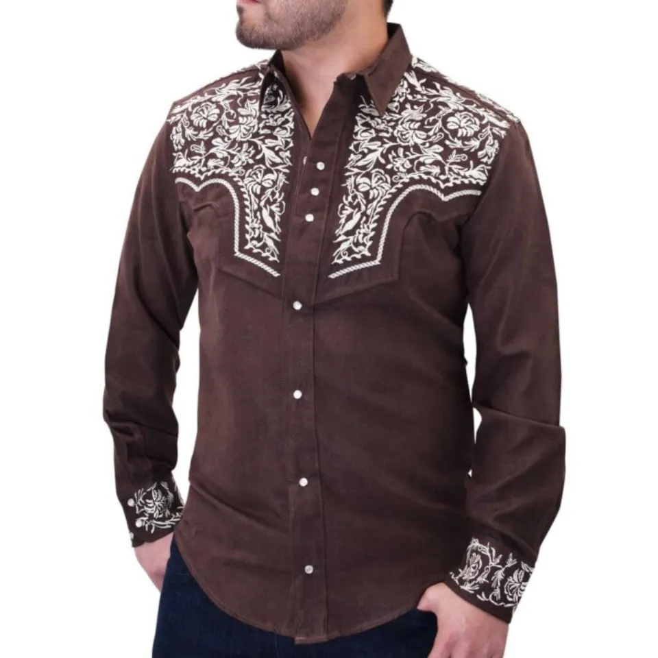 Camisa Vaquera Gamuza WD Boots 11-929 Café/Plata