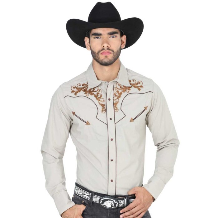 Camisa El Señor De Los Cielos Vaquera 123924 Khaki