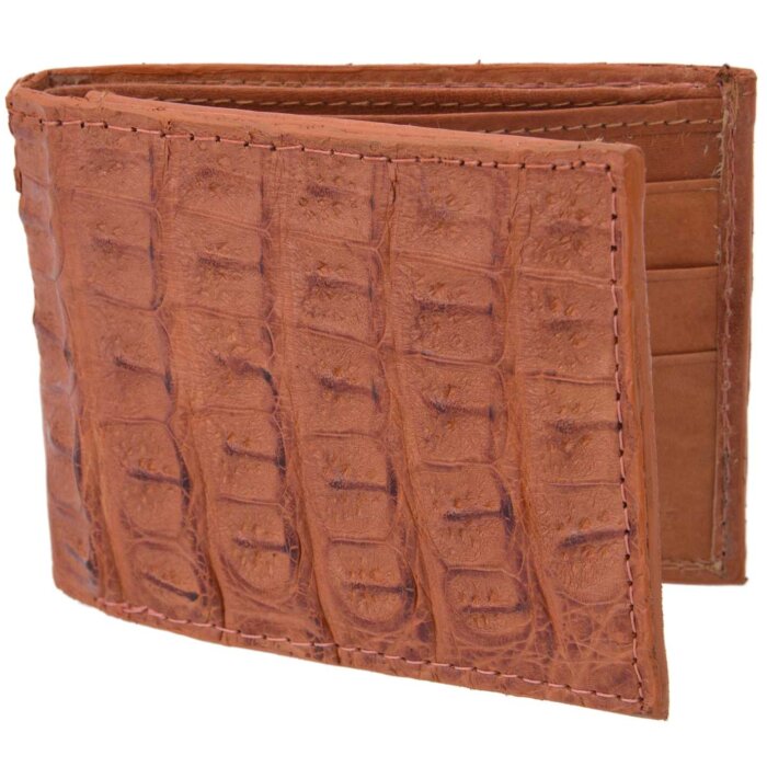 Cartera Piel De Caimán Original WD 10-1684 Cognac