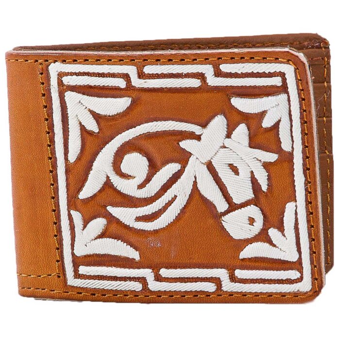 Cartera Piteada Cabeza Caballo WD 10-1785 Natural