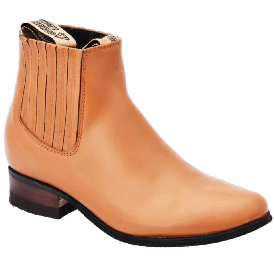 Botines Charros Para Niño Piel Napa Color Tabaco WD 11-759
