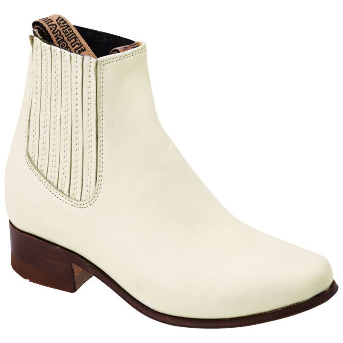 Botines Charros Napa Para Niño Color Hueso WD 11-762