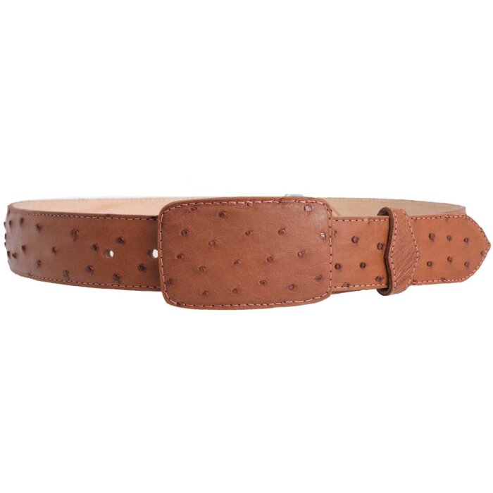 Cinto Vaquero Avestruz WD Boots 10-1477 Color Cognac