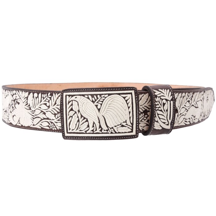 Cinto Vaquero Café Pita Fina WD 11-1668