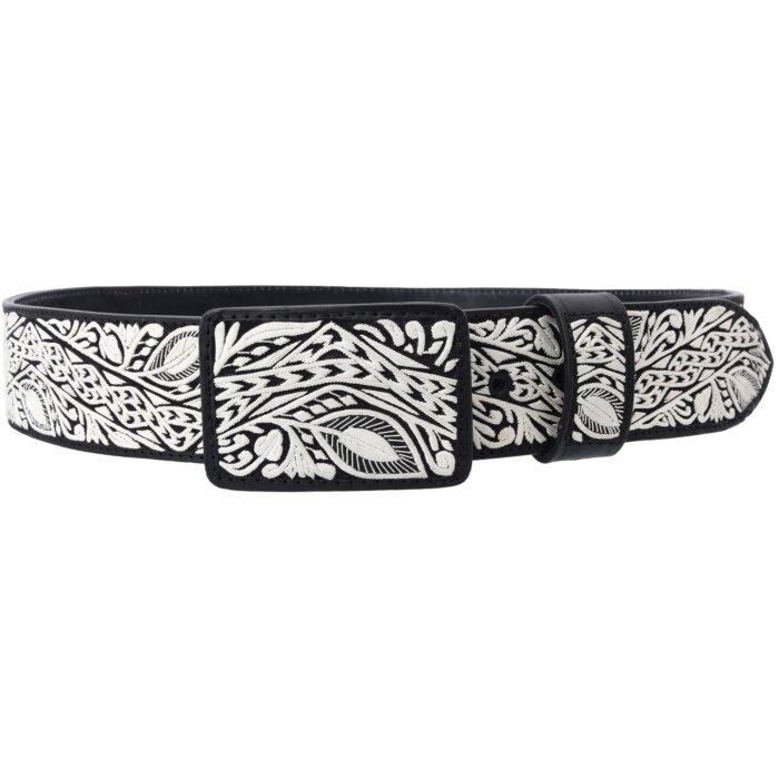 Cinto Charro Pita Fina Color Negro WD 11-1671