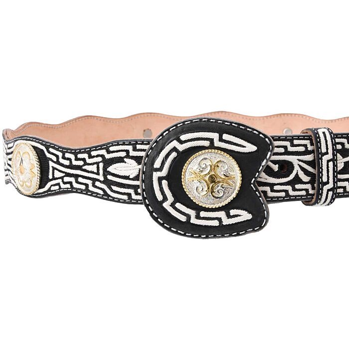 Cinto Vaquero Piteado Negro WD 11-1684