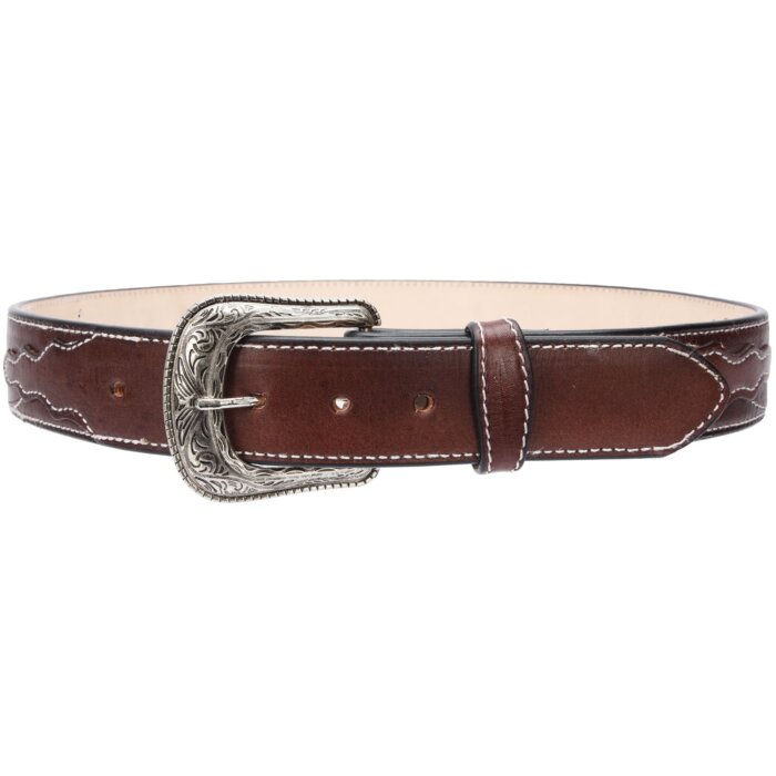 Cinto Rodeo De Piel Color Vino Para Mujer WD 11-1588