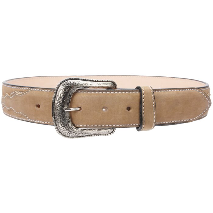 Cinto Rodeo De Piel Color Beige Para Mujer WD 11-1590