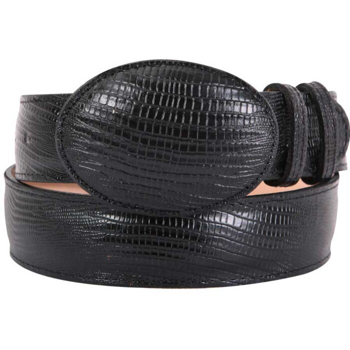 Cinto Vaquero Grabado Lizard El General Negro 42009 Color Negro