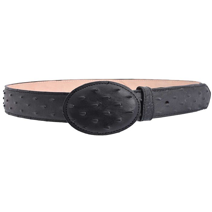 Cinto Vaquero Grabado Avestruz WD Boots 1344 Negro