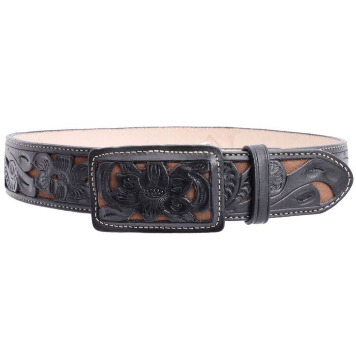 Cinto Cincelado Vaquero Color Negro WD 11-1533