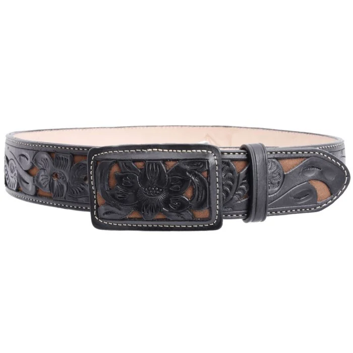 Cinto Cincelado Vaquero Color Negro WD 11-1533