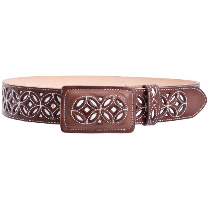 Cinturón Vaquero Navajeado WD 11-1535 Café