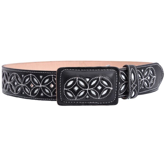 Cinto Vaquero Negro Navajeado WD 11-1536